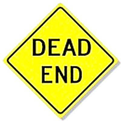 Sign indicates Dead End