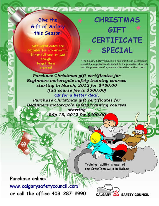 Christmas gift certificates