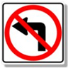 No left turns permitted
